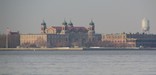 Ellis Island from a distance.